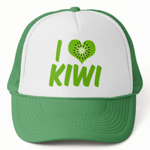 I Love Kiwi Trucker Hat