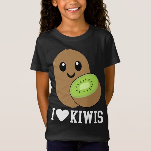 I Love Kiwis Cute Kiwis Costume Kiwi Outfit Kiwi F T_Shirt