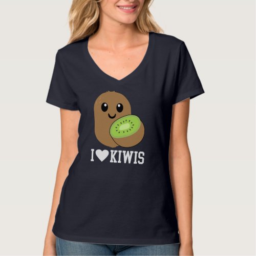 I Love Kiwis Cute Kiwis Costume Kiwi Outfit Kiwi F T_Shirt