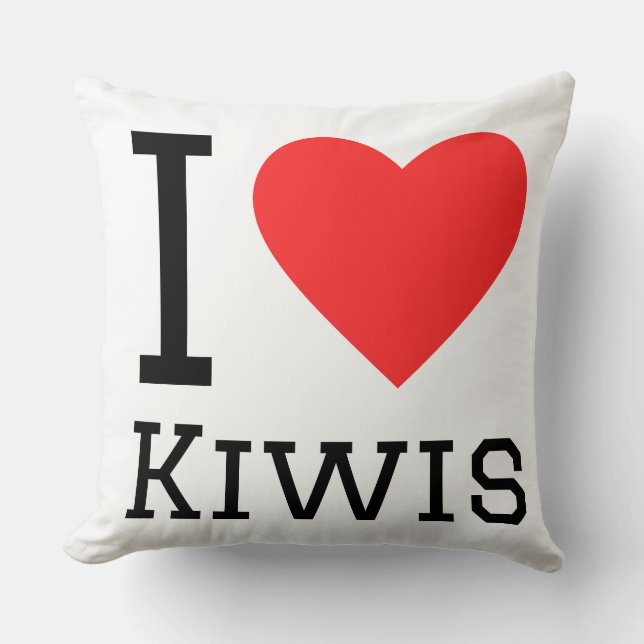 I love kiwis throw pillow (Front)