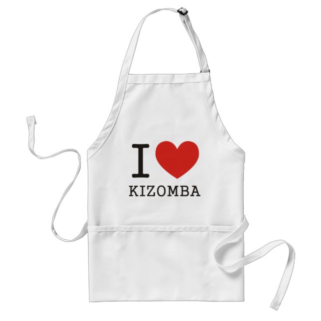 I love Kizomba Adult Apron (Front)