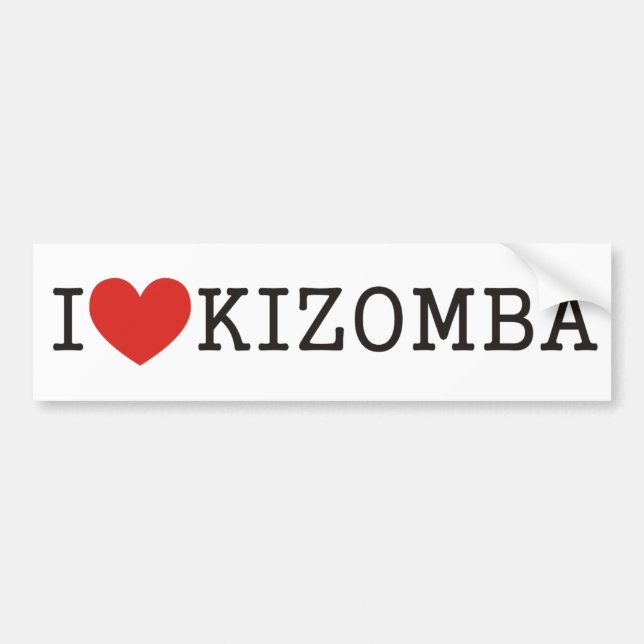 I love Kizomba Bumper Sticker (Front)