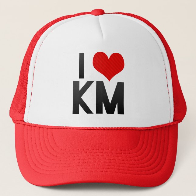 I Love KM Trucker Hat (Front)
