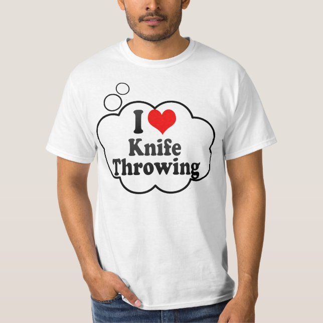 I love Knife Throwing T-Shirt (Front)
