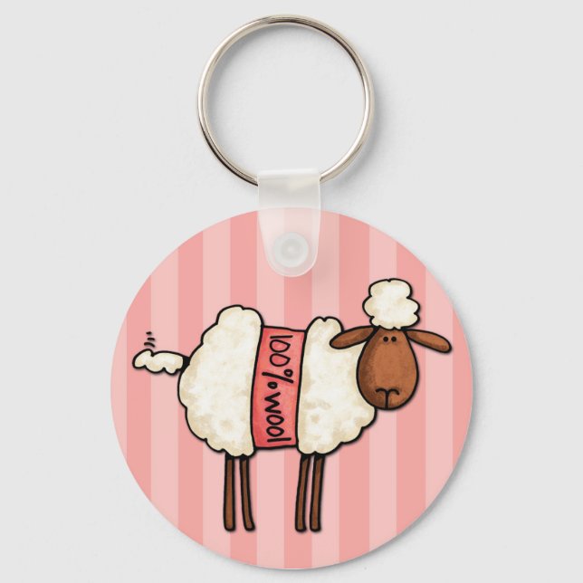 i love knitting keychain (Front)