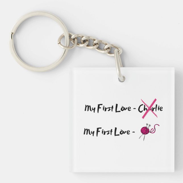 I love Knitting Keychain (Front)