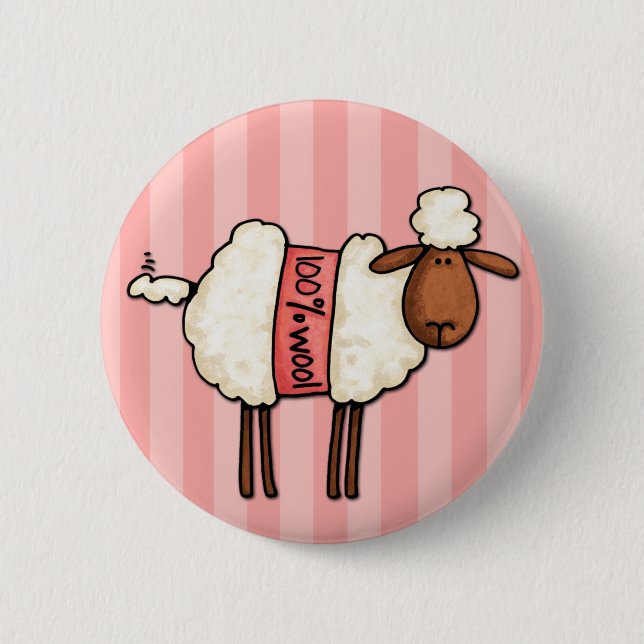 i love knitting pinback button (Front)