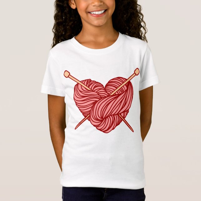 I Love Knitting T-Shirt (Front)