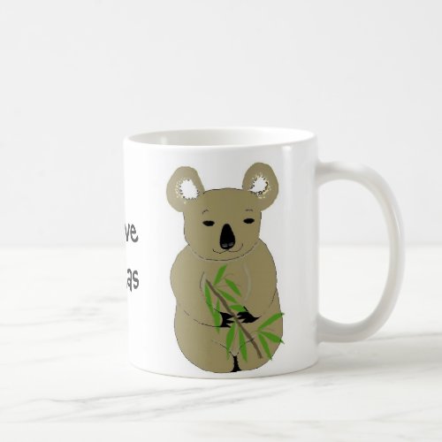 I Love Koala Bears Coffee Mug