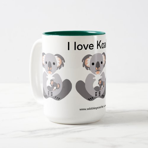  I love KOALAS_ Australia _ Marsupial _ Two_Tone Coffee Mug