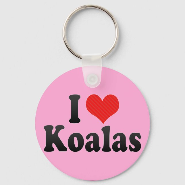 I Love Koalas Keychain (Front)