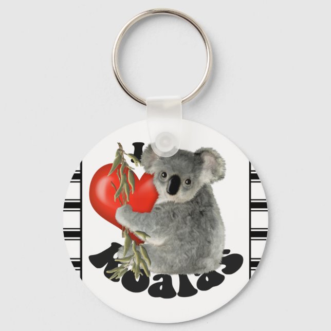 I Love Koalas Keychain (Front)