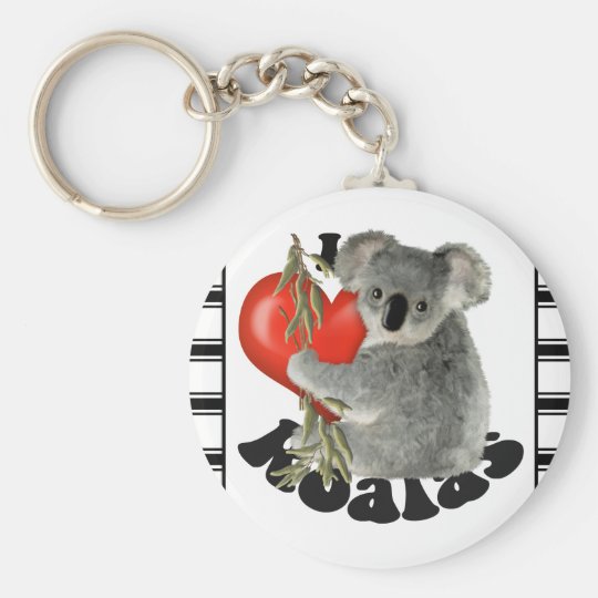 I Love Koalas Keychain