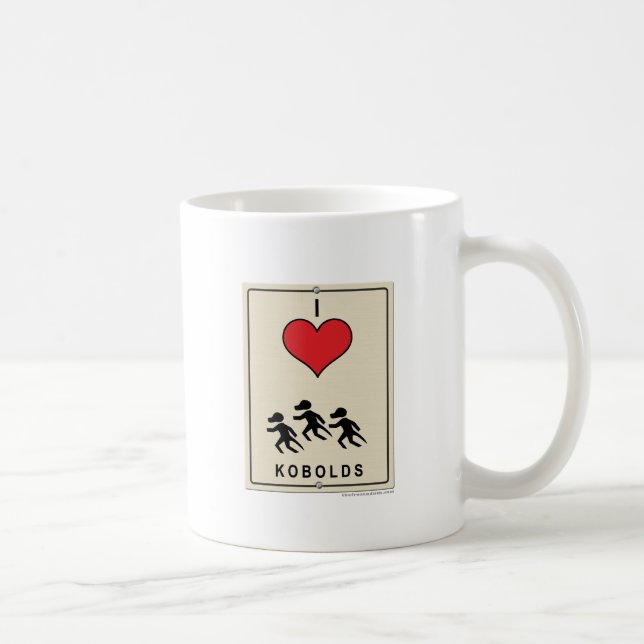 I Love Kobolds Coffee Mug (Right)