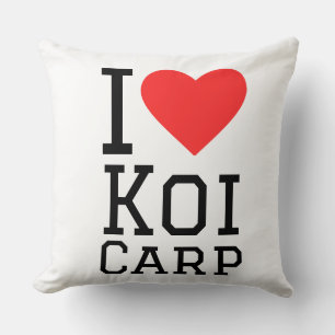 I love koi carp throw pillow