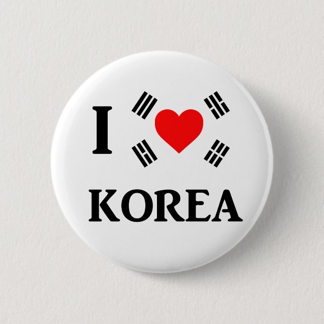 I love Korea Button (Front)