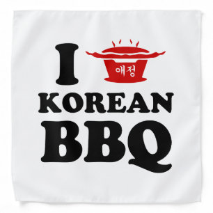 I Love Korean BBQ (고기구이) Bandana