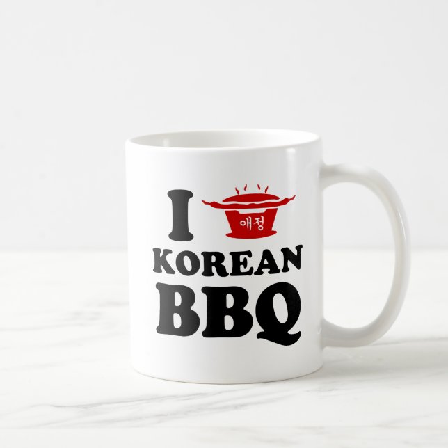 I Love Korean BBQ (고기구이) Coffee Mug (Right)