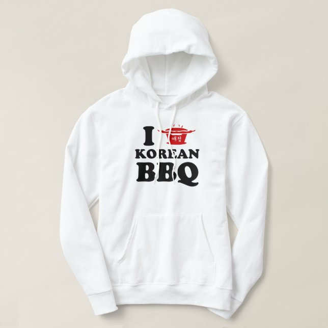 I Love Korean BBQ (고기구이) Hoodie (Design Front)
