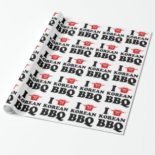 I Love Korean BBQ (고기구이) Wrapping Paper
