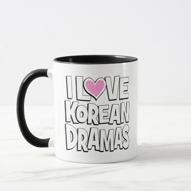 I Love Korean Dramas Mug (Left)