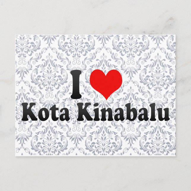 I Love Kota Kinabalu, Malaysia Postcard (Front)