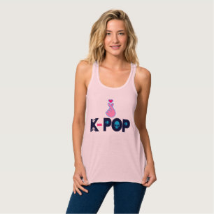 ♪♥I Love KPop Fabulous Flowy Racerback Tank Top