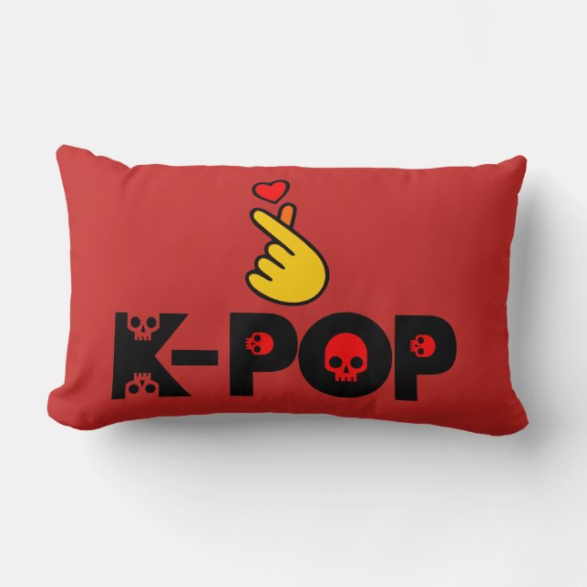 ♥I Love KPop Fabulous Soft and Wrinkle-free Lumbar Pillow (Front)
