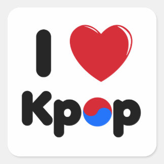 I love kpop square sticker