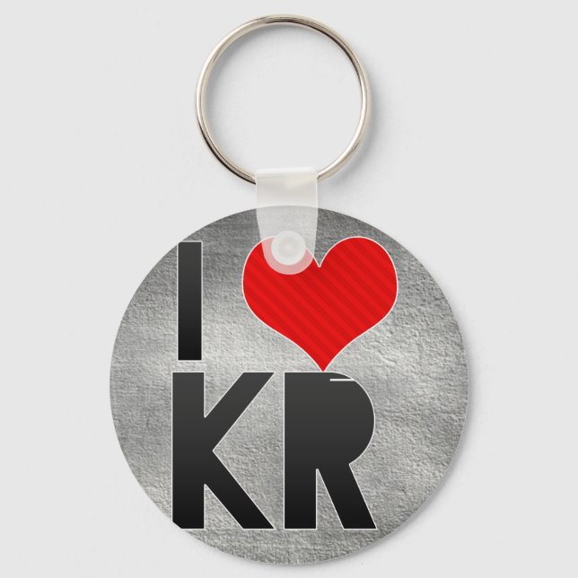 I Love KR Keychain (Front)