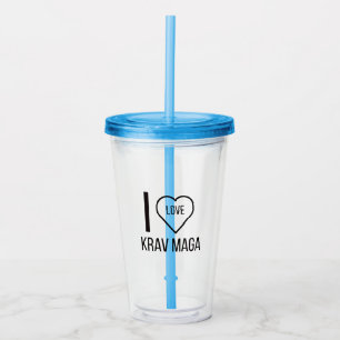 I LOVE KRAV MAGA ACRYLIC TUMBLER