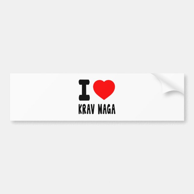 I Love Krav Maga Bumper Sticker (Front)