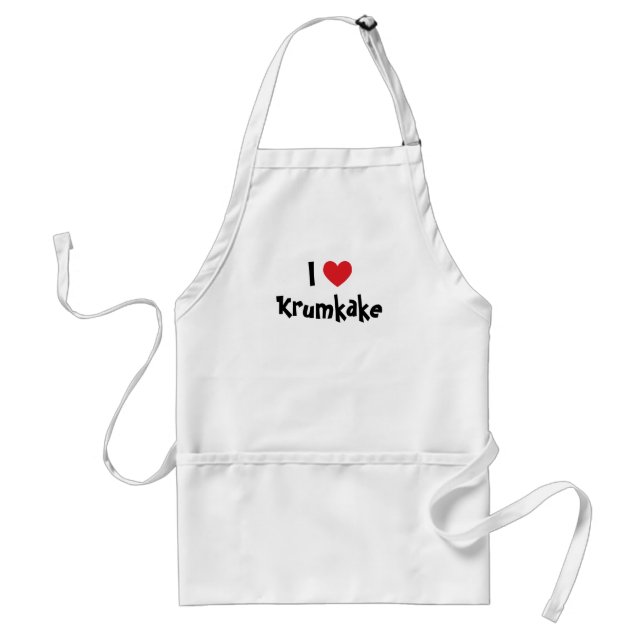 I Love Krumkake Apron (Front)