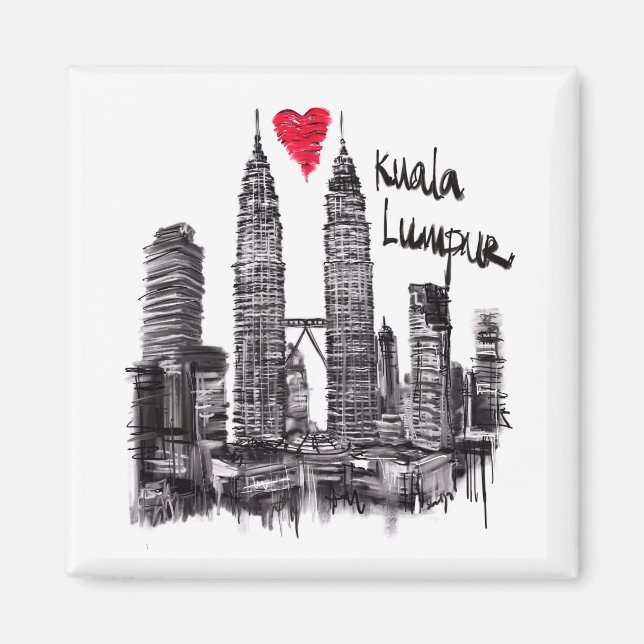 I love Kuala Lumpur Magnet (Front)