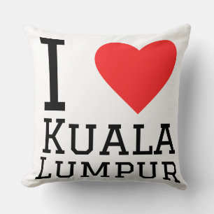 I love Kuala Lumpur Throw Pillow