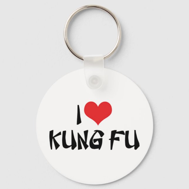 I Love Kung Fu Keychain (Front)