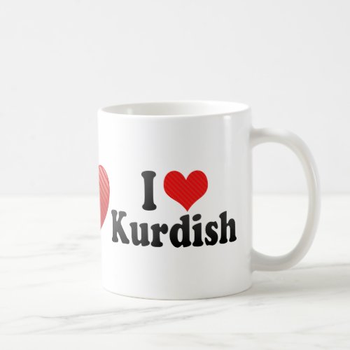 I Love Kurdish Coffee Mug