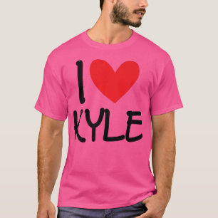 I Love Kyle Name Personalized Men Guy BFF Friend H T-Shirt
