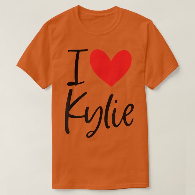I Love Kylie Name Personalized Girl Woman BFF Frie T-Shirt (Design Front)