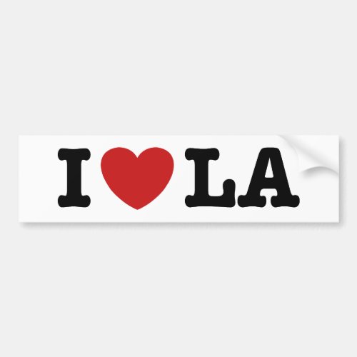 I Love LA Bumper Sticker