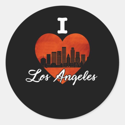 I Love LA Los Angeles Classic Round Sticker