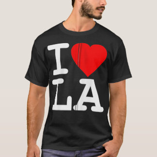 I Love LA Los Angeles Zip T-Shirt