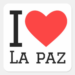I love la Paz Square Sticker