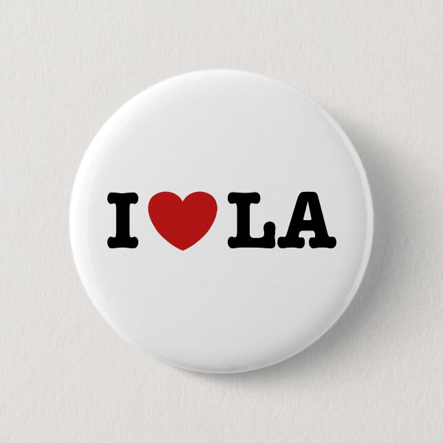 I Love LA Pinback Button (Front)