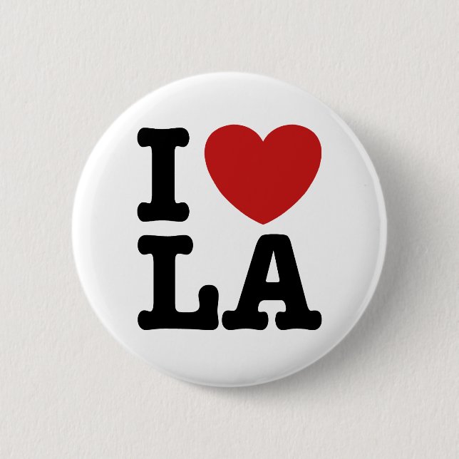 I Love LA Pinback Button (Front)