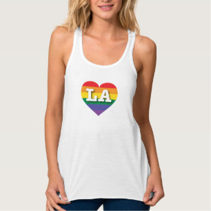 I Love LA Rainbow Heart Tank Top