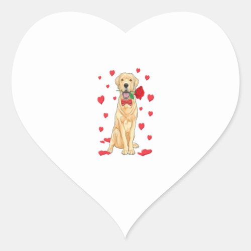I Love Labrador Retriever Heart Valentines Day Dog Heart Sticker