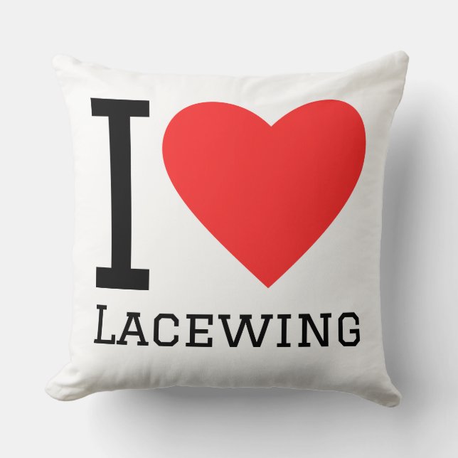 I love lacewing  throw pillow (Front)