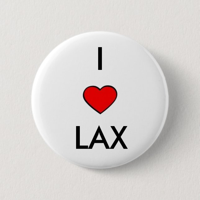i love lacrosse pinback button (Front)