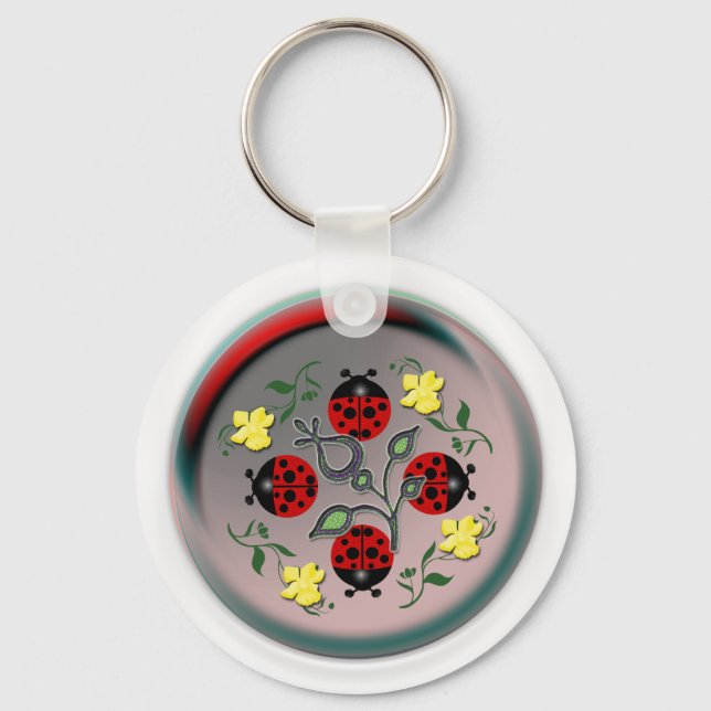 I Love Ladybugs Keychain (Front)